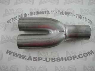 Auspuffrohr Y - Exhaustpipe Y  2,5 auf 2x 2,5
